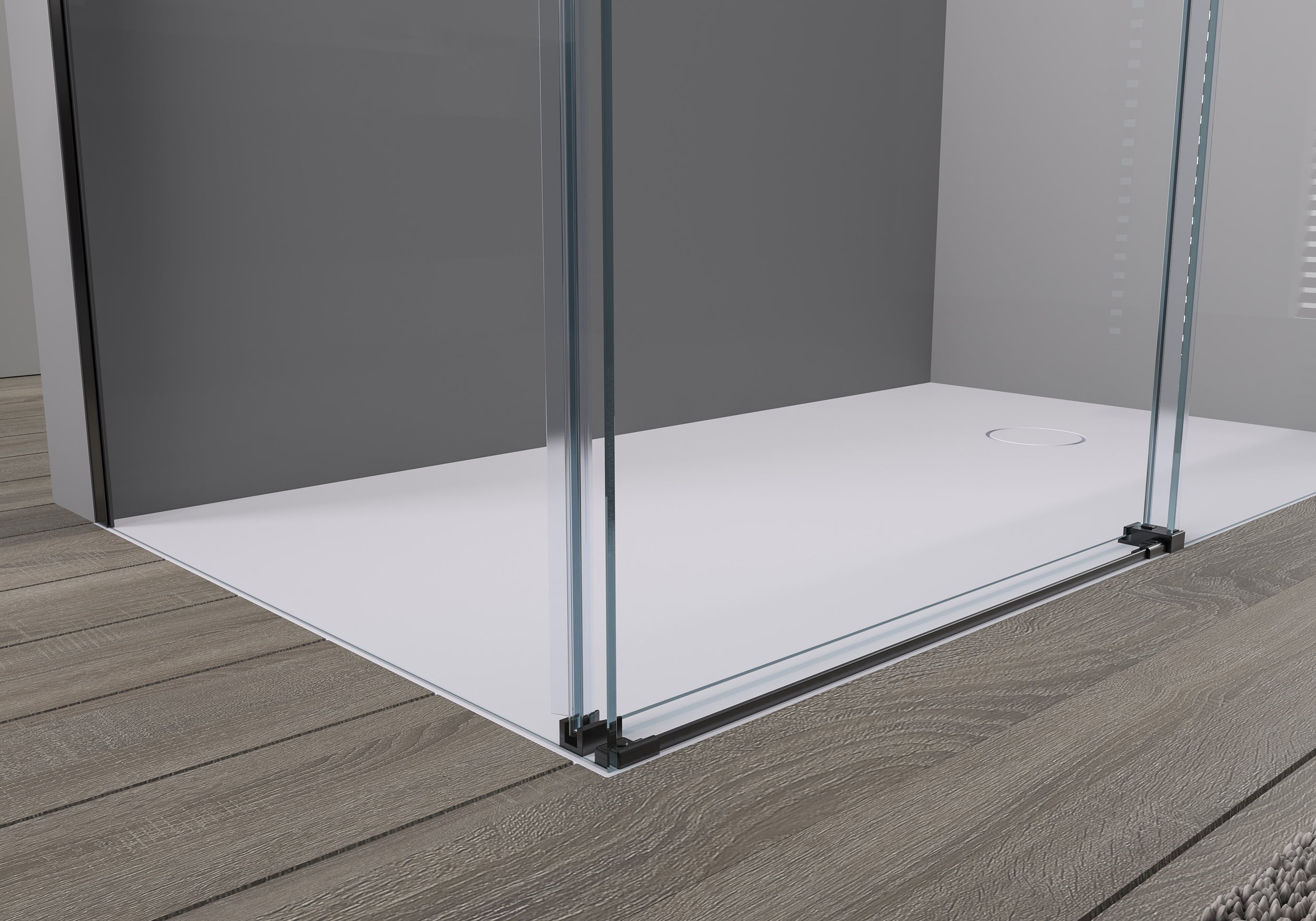 Eckdusche mit Schiebetür Soft-Close DX906 FLEX