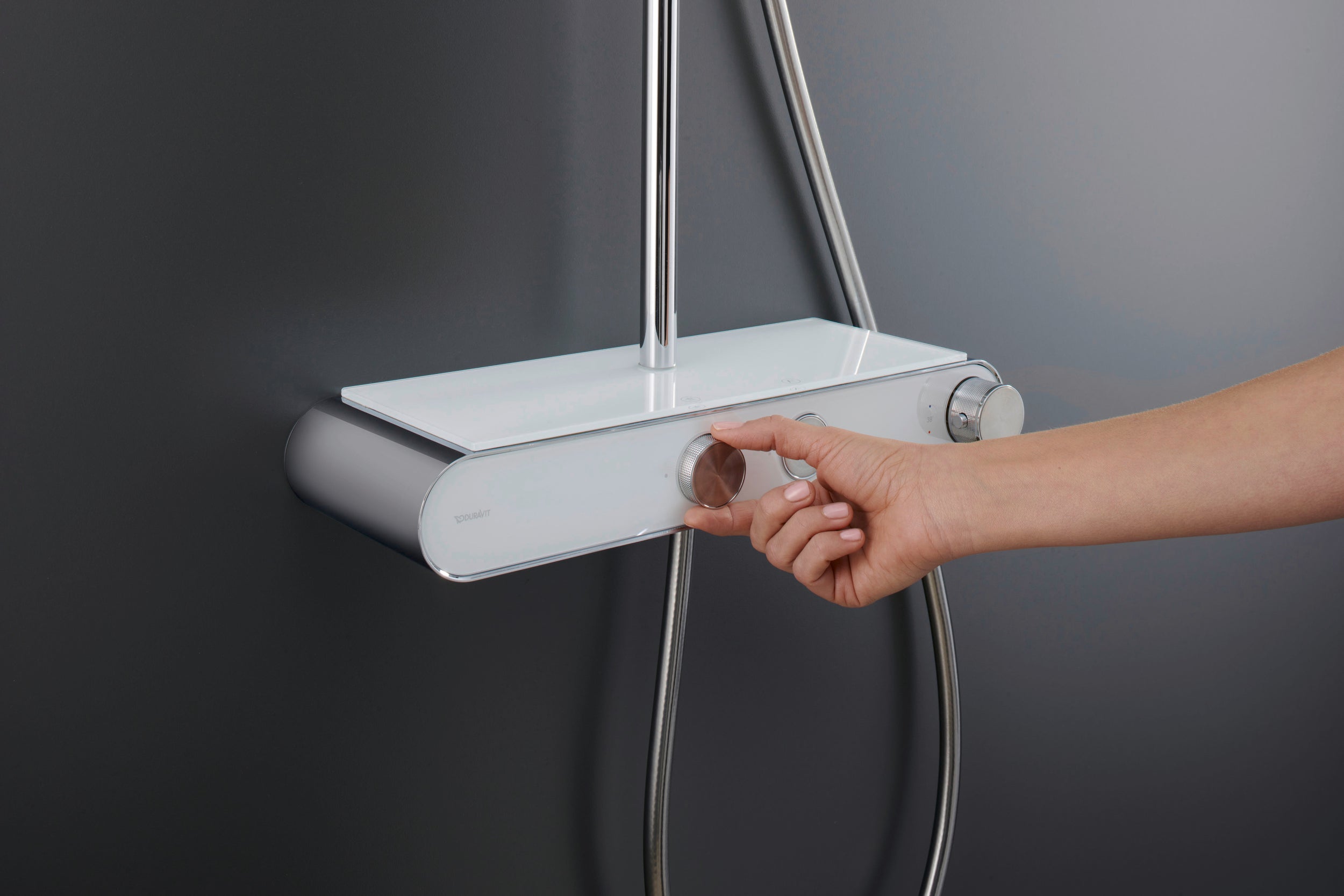 Duravit Shower System mit Thermostat und Glasablage