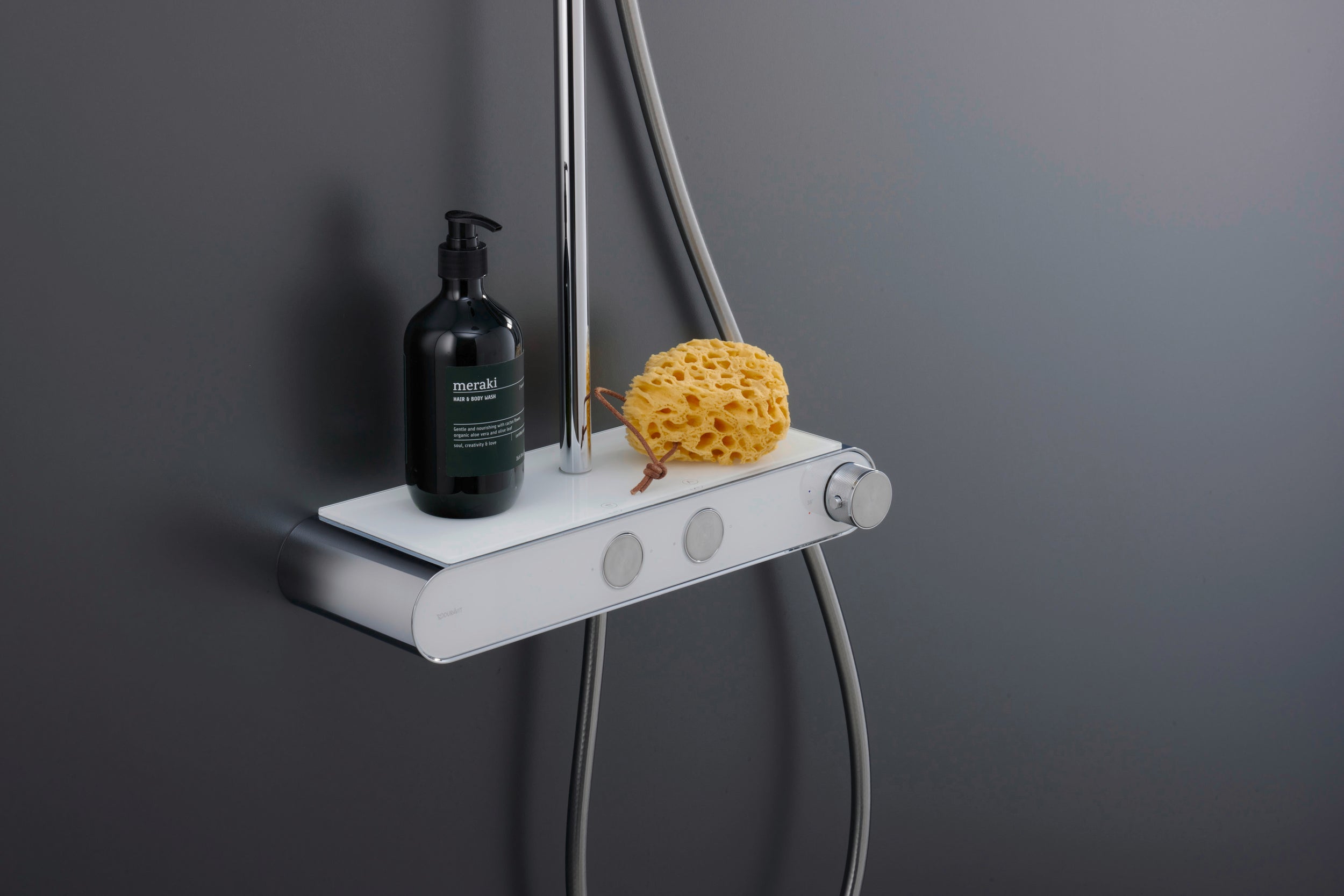 Duravit Shower System mit Thermostat und Glasablage