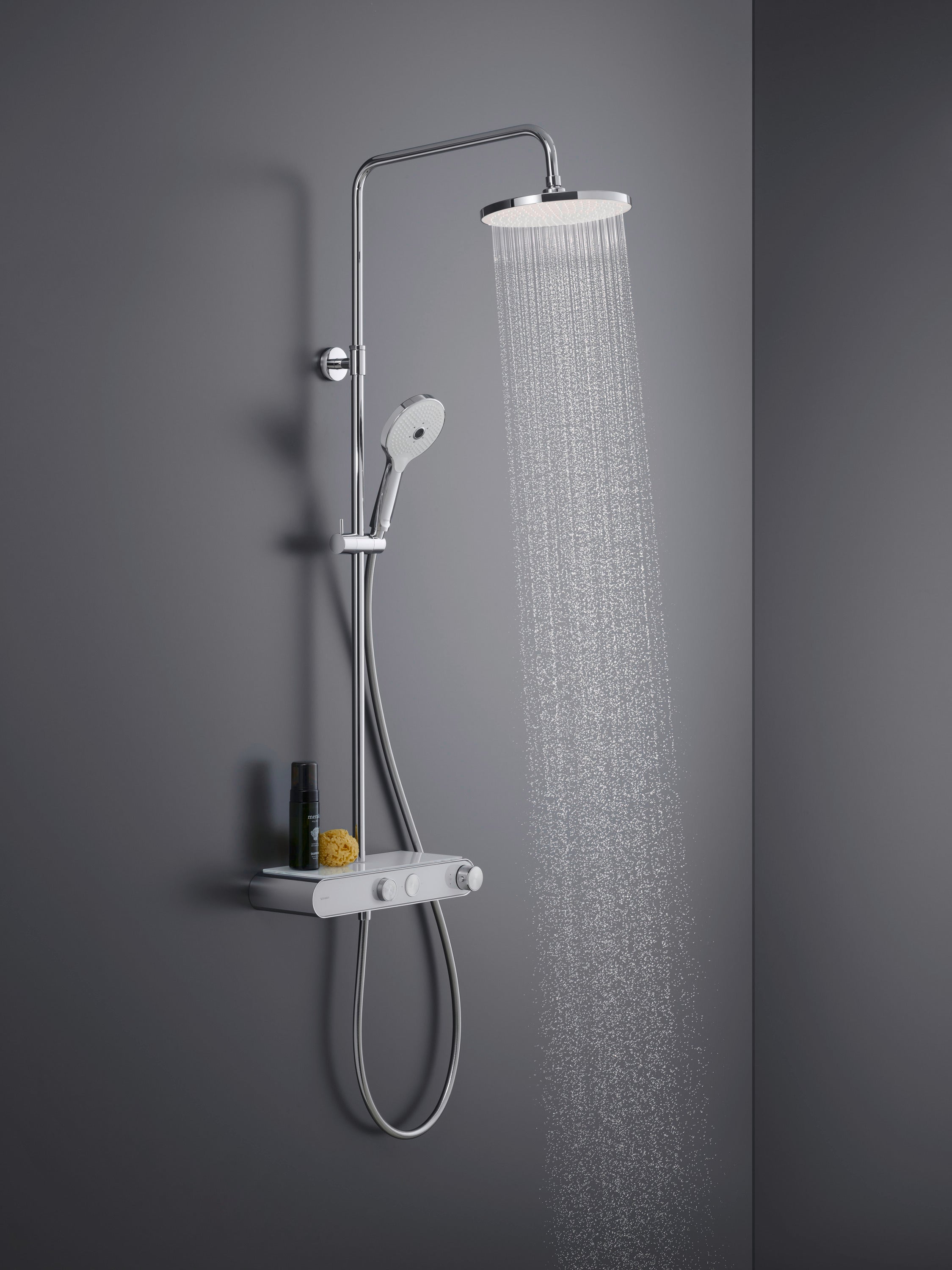 Duravit Shower System mit Thermostat und Glasablage