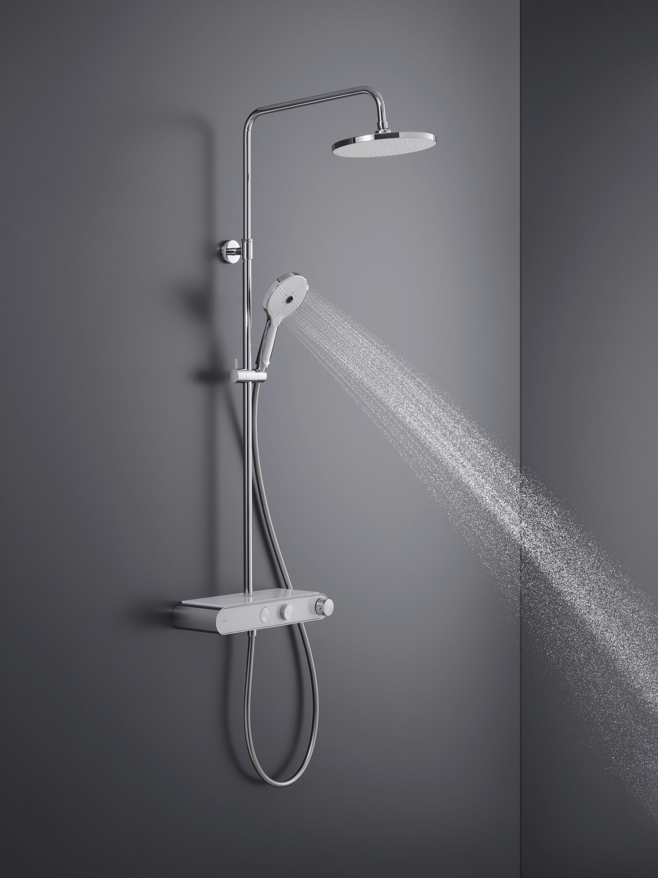 Duravit Shower System mit Thermostat und Glasablage