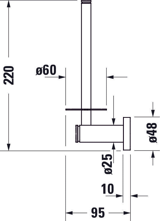 Duravit D-Code Ersatzrollenhalter für 1 Rolle