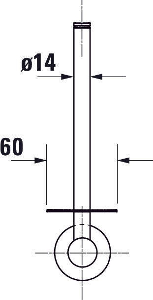 Duravit D-Code Ersatzrollenhalter für 1 Rolle