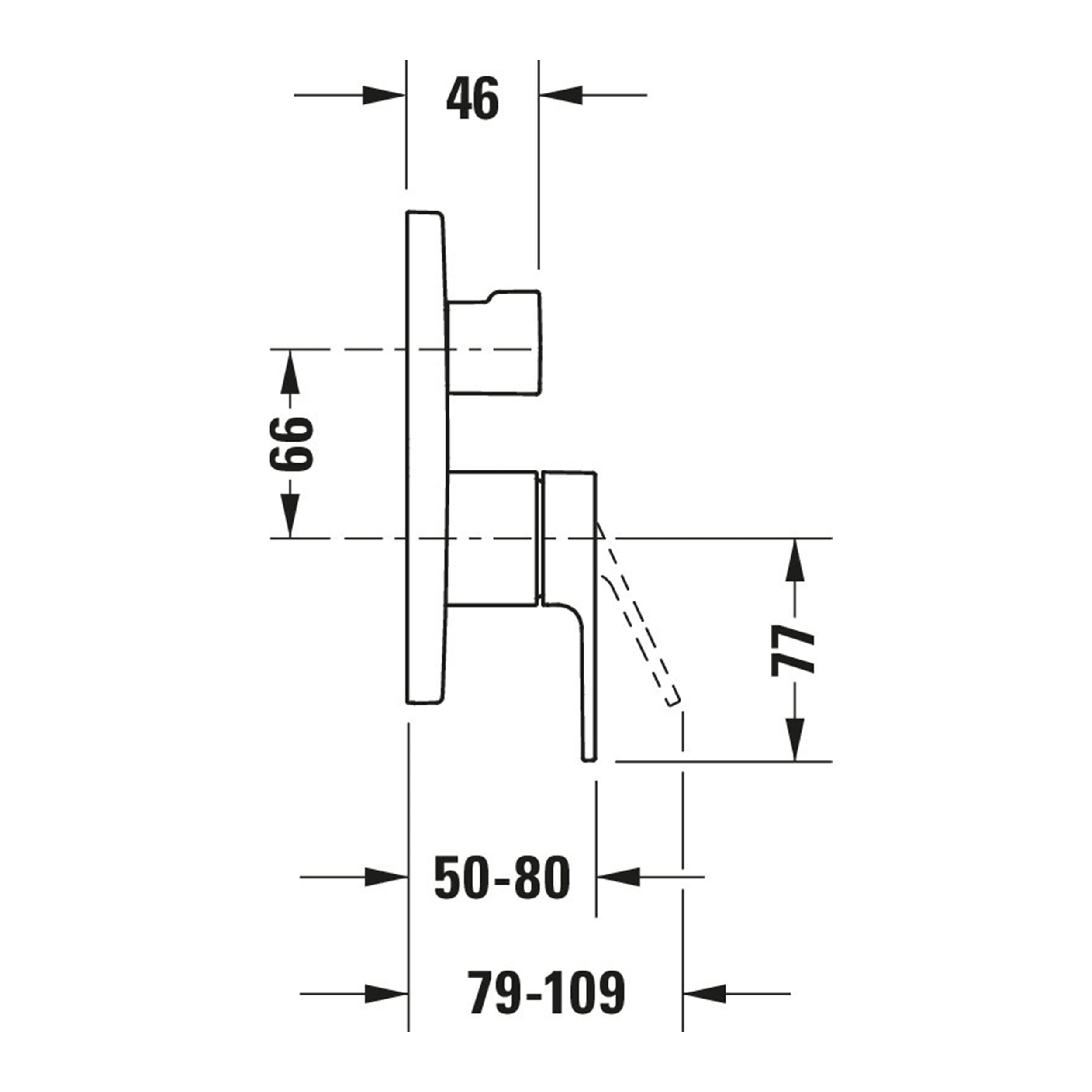 Duravit B.3 Unterputz Brausearmatur mit Umstellventil