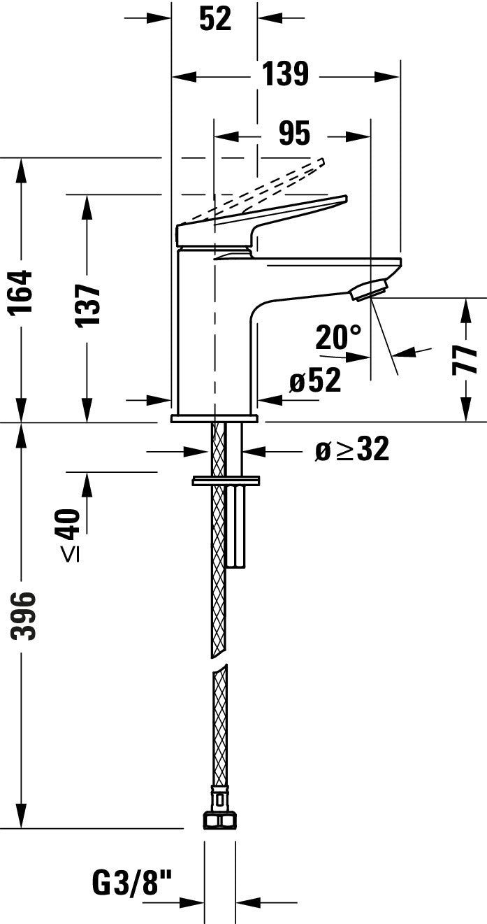 Duravit Wave Einhebel-Waschtischmischer S