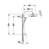 Duravit Shower System mit Thermostat und Glasablage