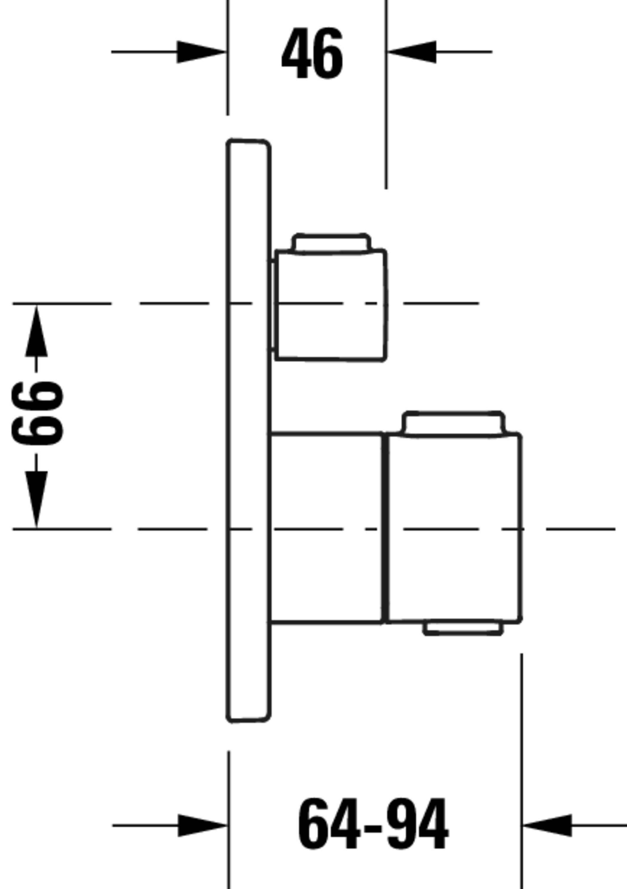 Duravit Unterputz-Wannenarmatur mit Thermostat