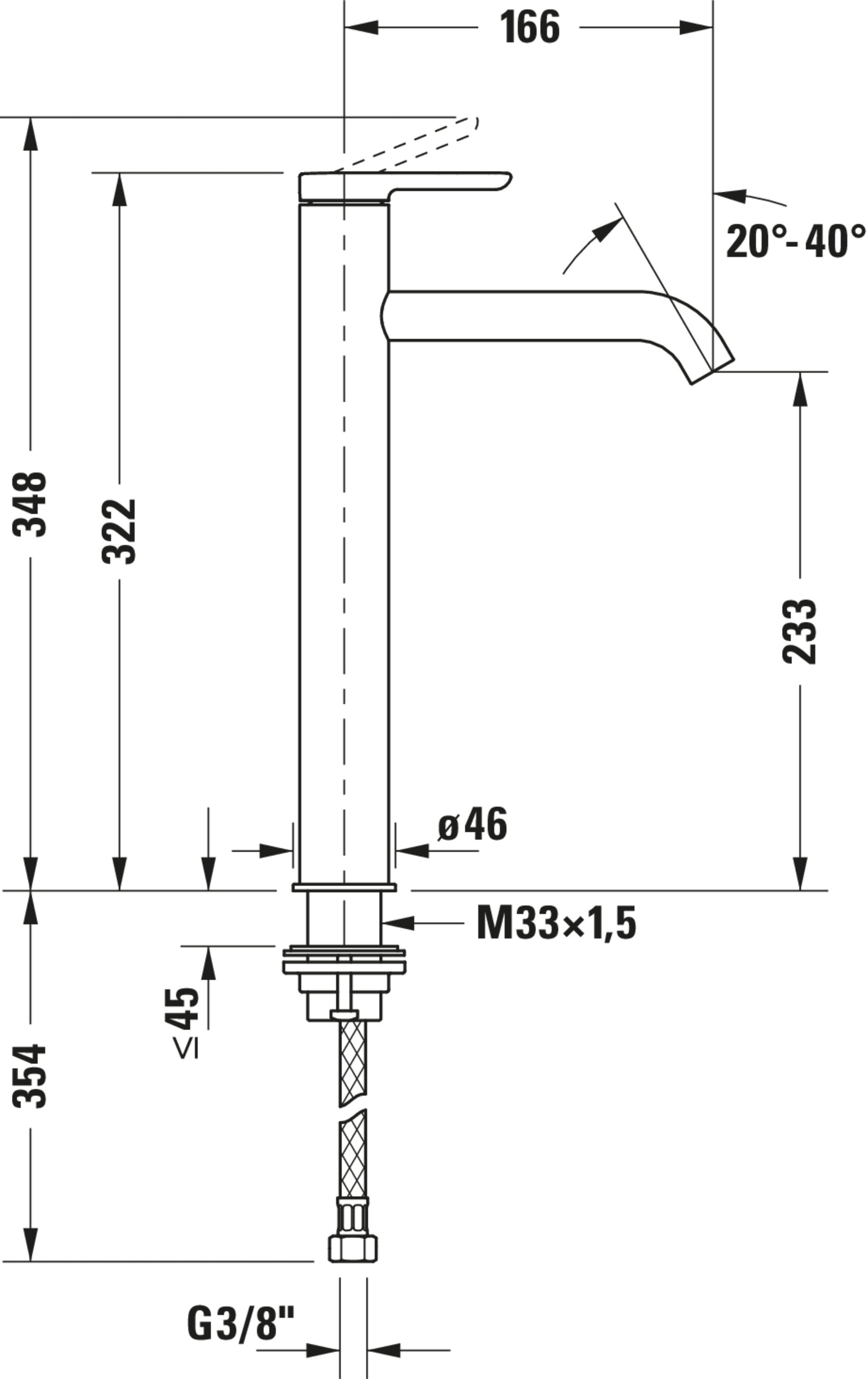 Duravit C.1 Einhebel-Waschtischmischer XL