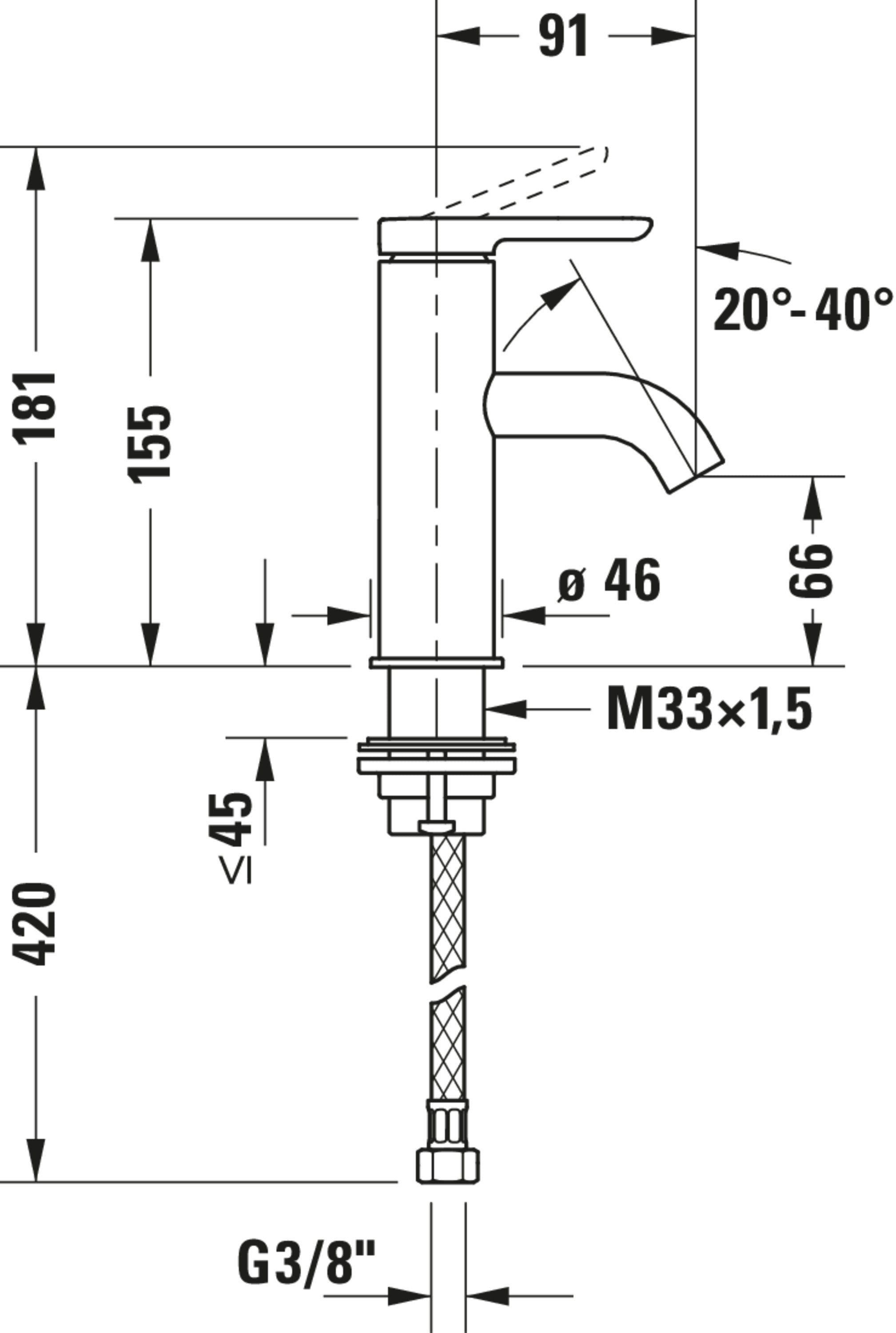 Duravit C.1 Einhebel-Waschtischmischer S