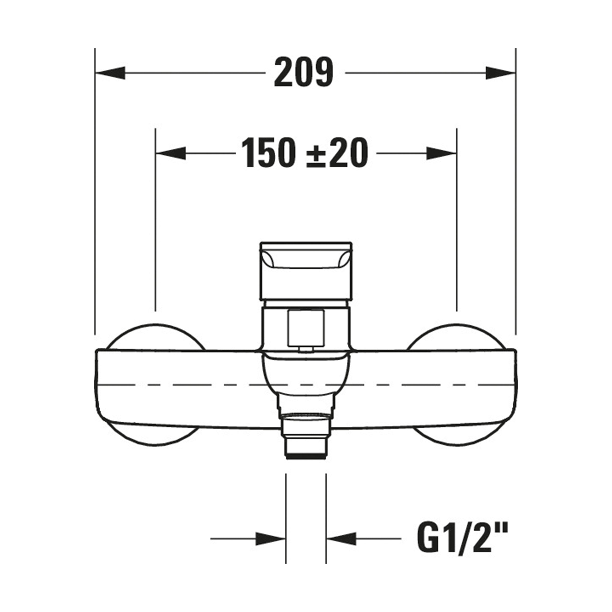 Duravit B.3 Wannenarmatur, Aufputz