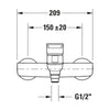 Duravit B.3 Wannenarmatur, Aufputz