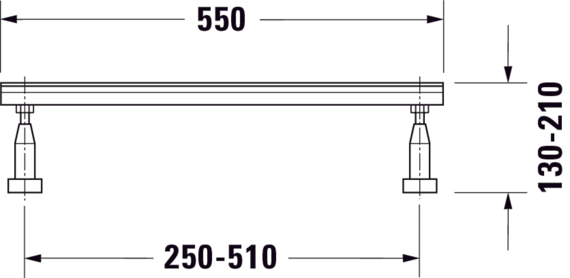 Duravit Universal Fußgestell - 2 Stück