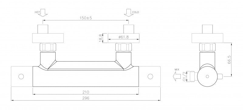 Duscharmatur mit Thermostat 4021