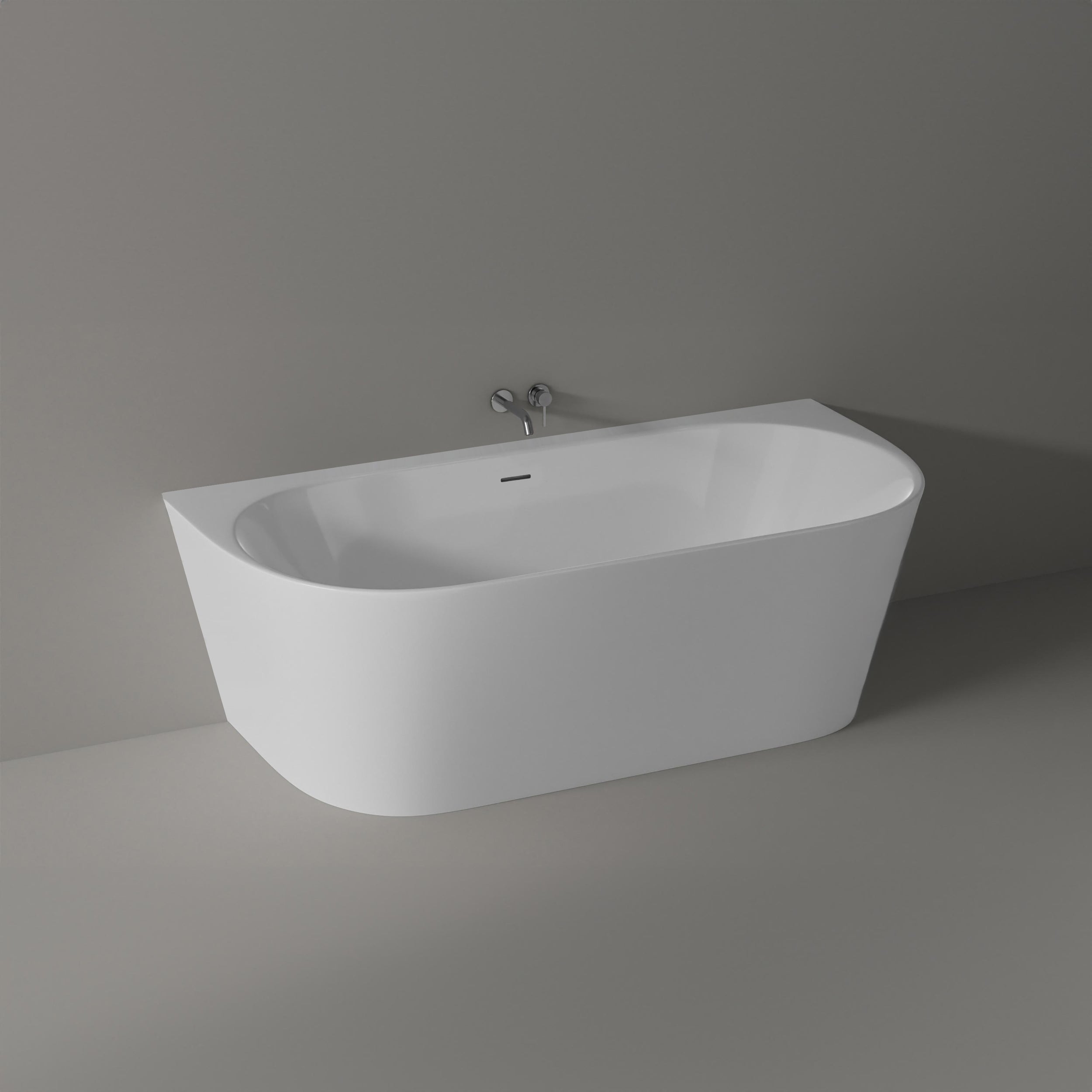 Freistehende Raumsparbadewanne NORA