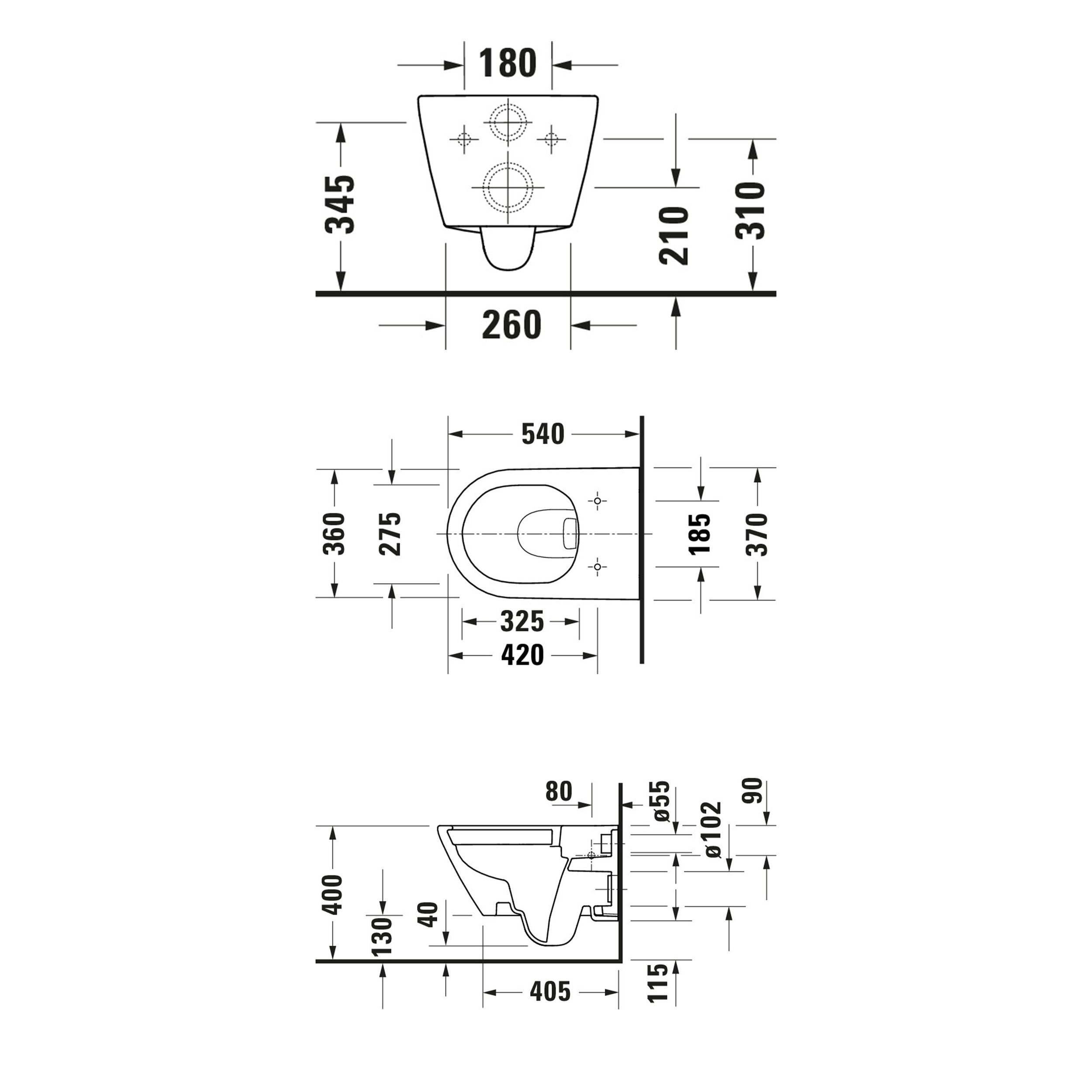 Duravit Wand-WC Mino spülrandlos
