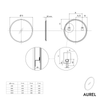 Runder LED-Badspiegel AUREL