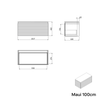 Waschbeckenunterschrank MAUI 100 cm