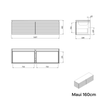 Waschbeckenunterschrank MAUI 160 cm
