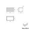 Waschbeckenunterschrank MAUI 80 cm