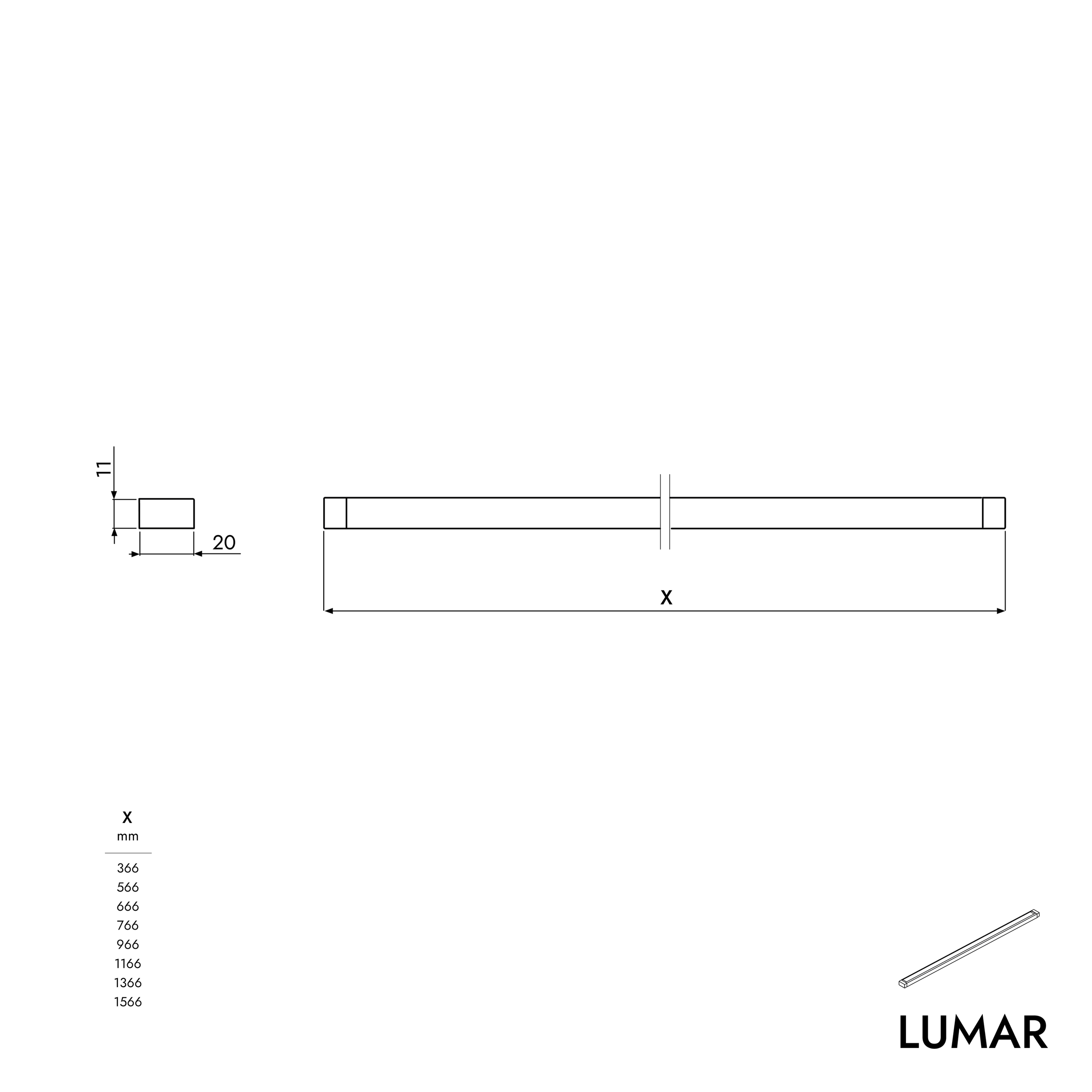 LUMAR LED-Schubladenbeleuchtung