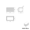 Waschbeckenunterschrank MAUI 80 cm