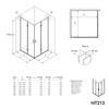 Eckdusche mit zwei Falttüren NT213