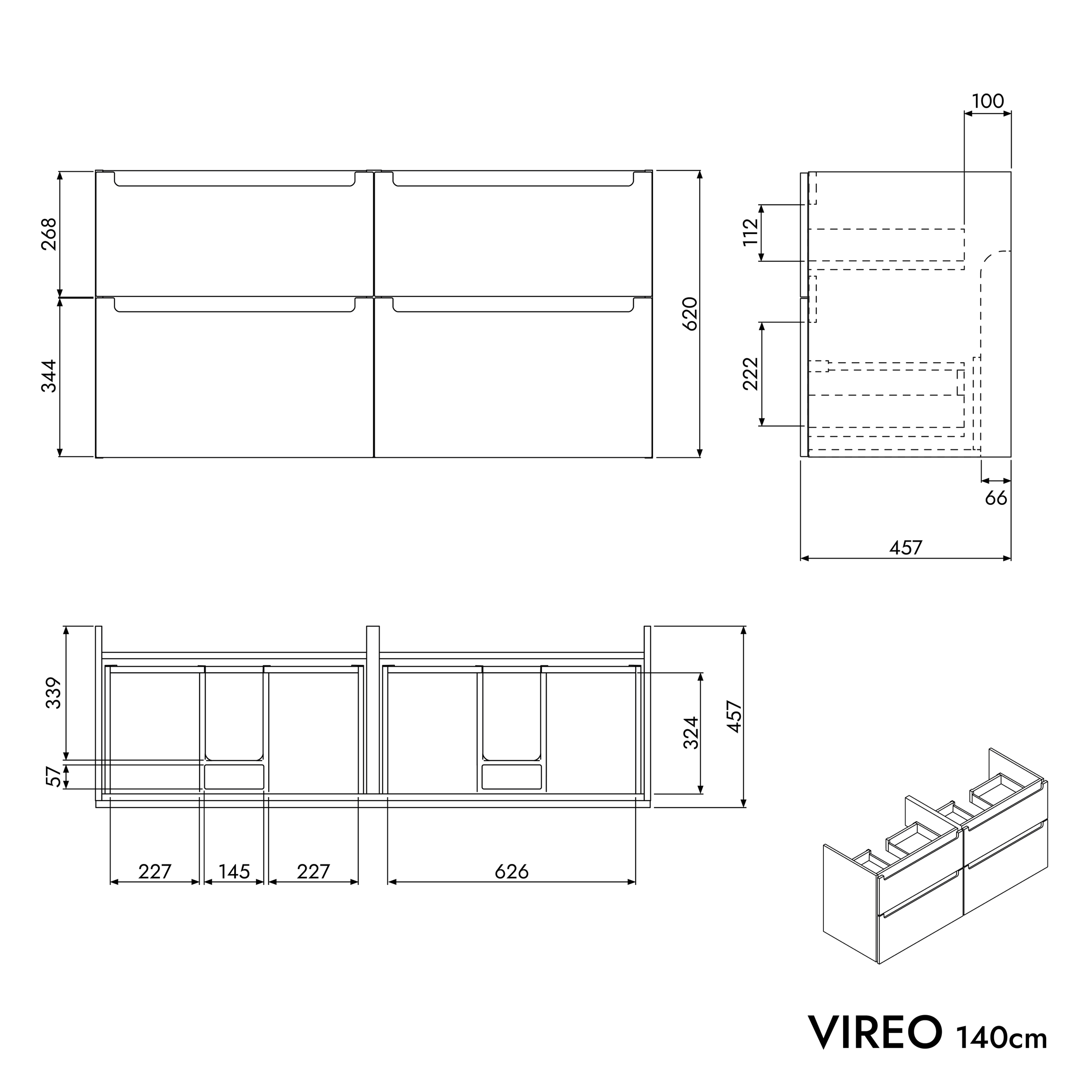 Unterschrank VIREO 140 cm
