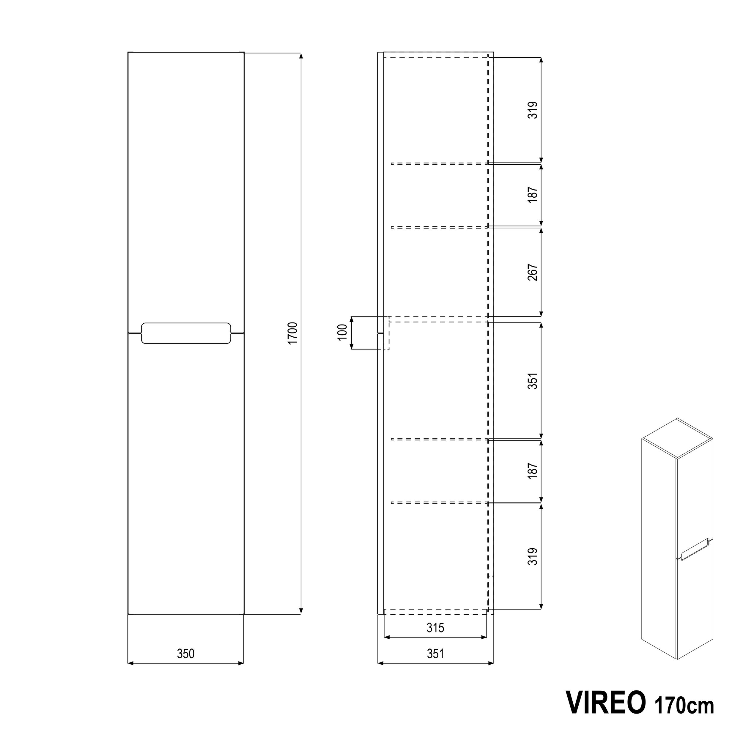 Hochschrank VIREO 170 cm