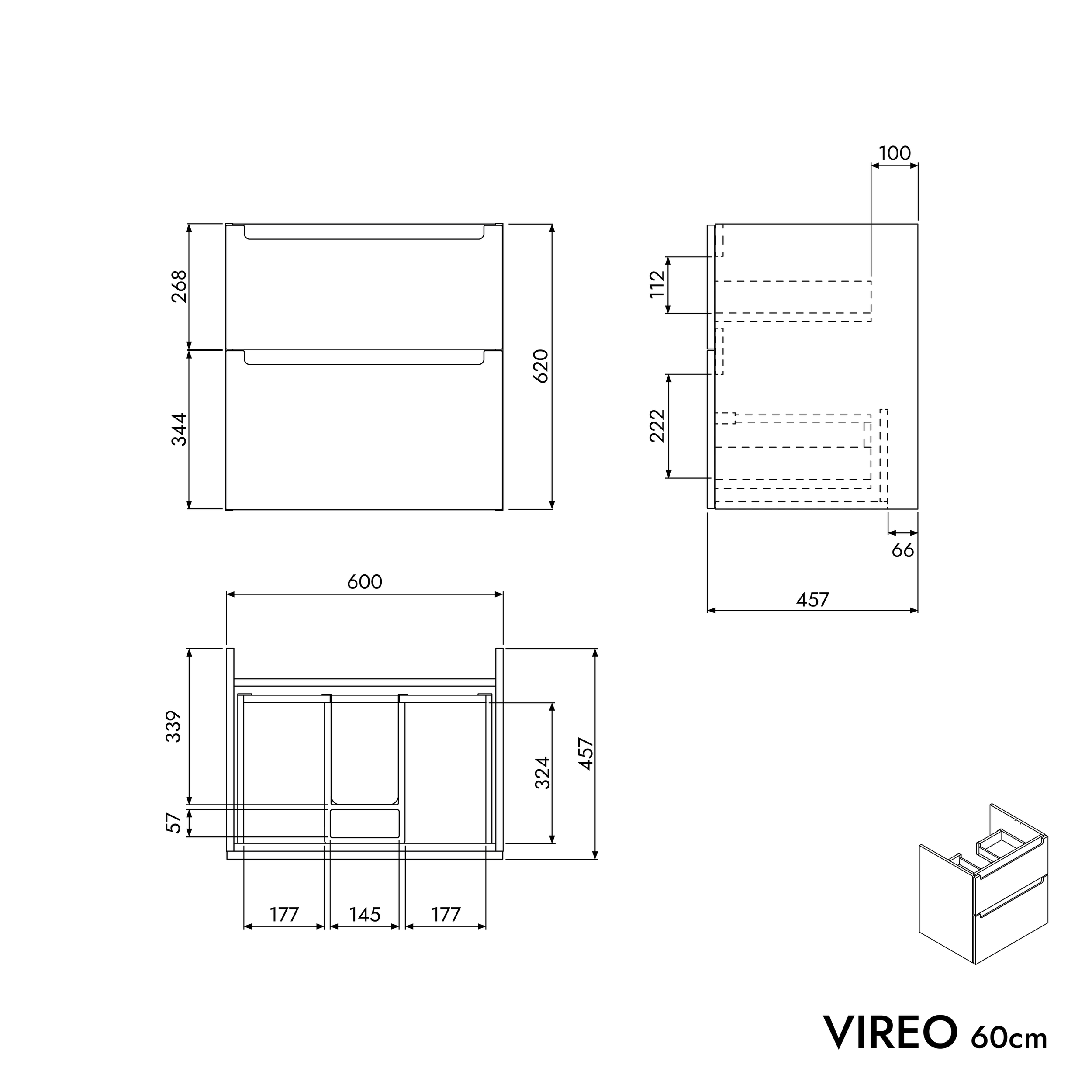 Unterschrank VIREO 60 cm