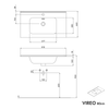 Badmöbel Set VIREO 80 cm mit Waschbecken