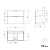 Waschtischunterschrank TIM 80 cm
