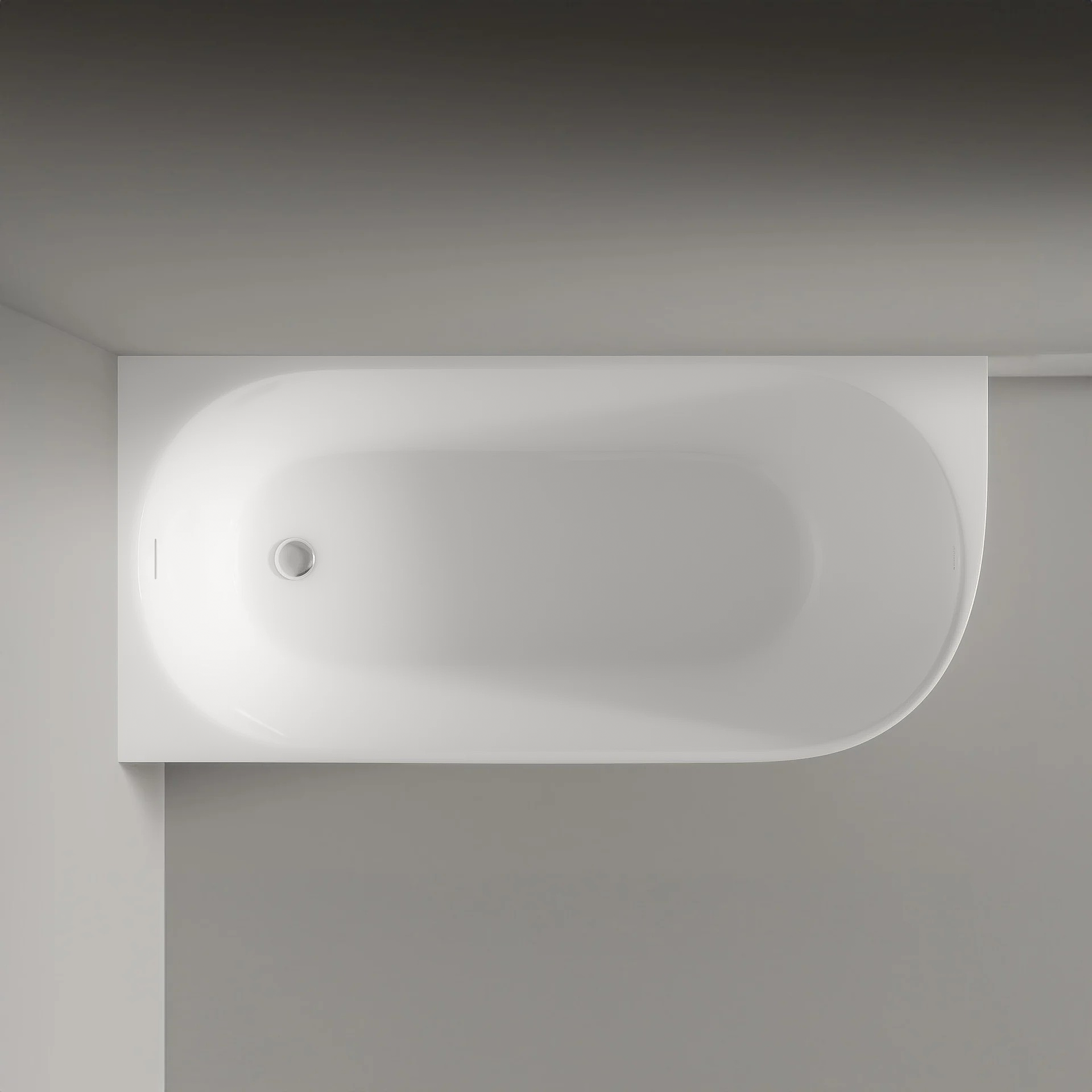 Halb freistehende Badewanne NORA CORNER