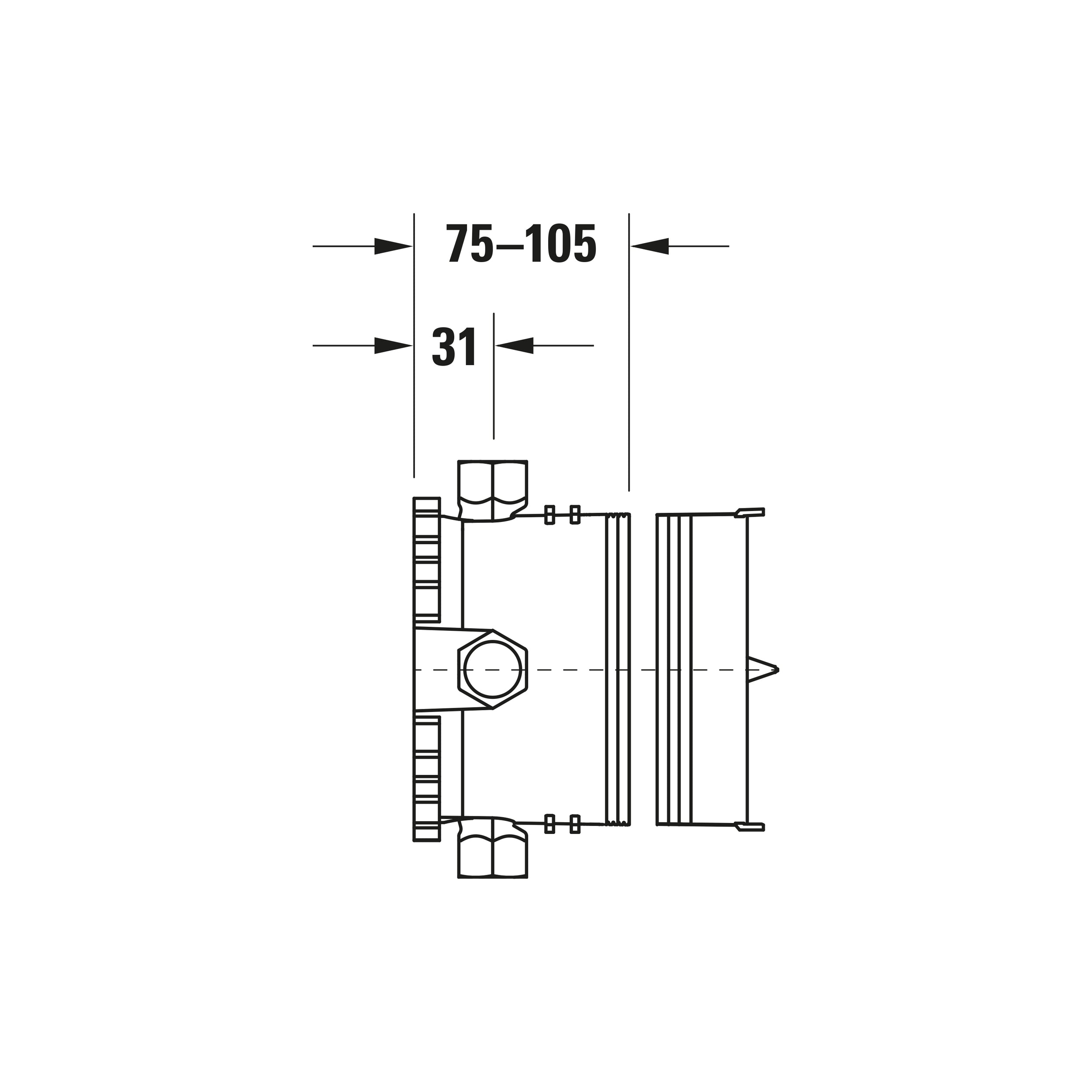 Duravit Tulum Unterputz Duscharmatur mit Brause