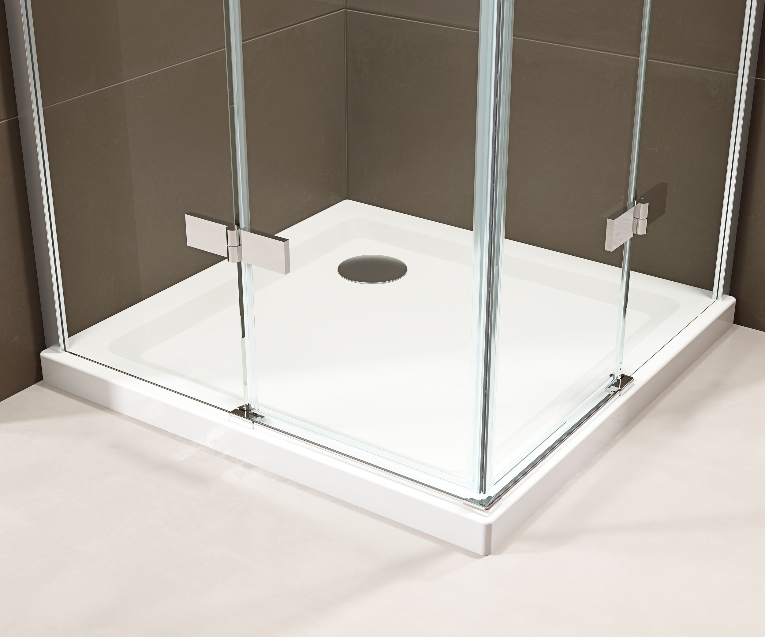 Eckdusche mit Drehtüren, Eckeinstieg EX809