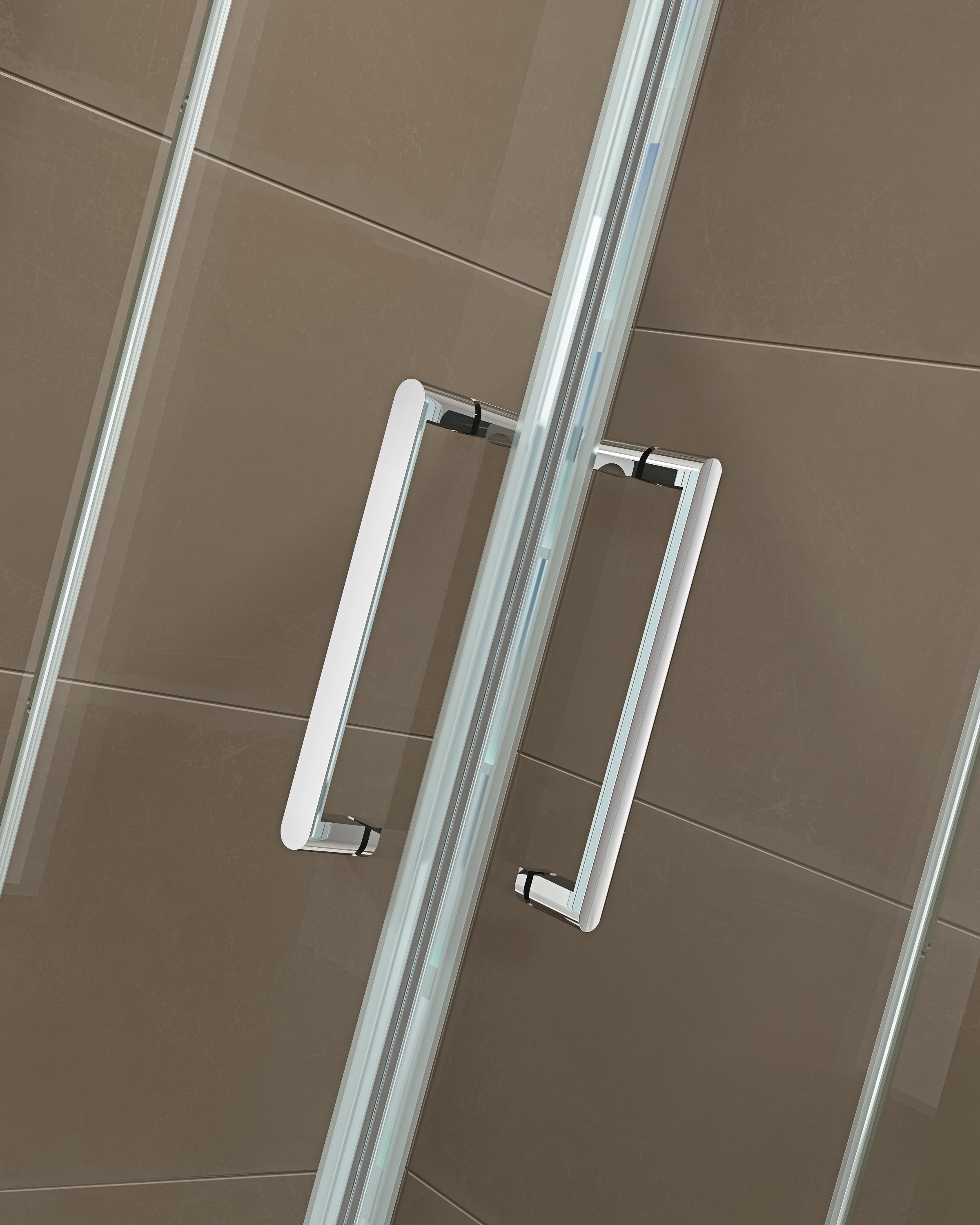 Eckdusche mit Drehtüren, Eckeinstieg EX809