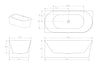 Freistehende Badewanne NOVA SLIM LINE