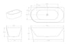 Freistehende Badewanne NOVA SLIM LINE