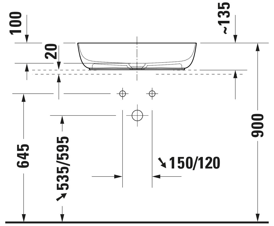 Duravit Lagoa Aufsatzwaschbecken